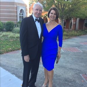 Chaira di Boni cobalt blue cocktail dress